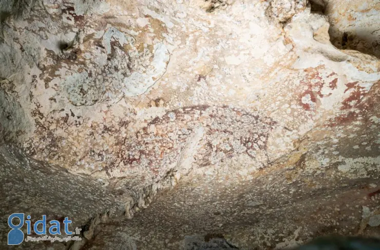 قدیمی ترین نقاشی غار در جهان کشف شد. نقاشی 51 هزار ساله از سه انسان و یک خوک