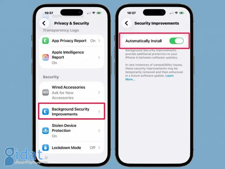 نصب خودکار پچ‌های امنیتی در آیفون و مک