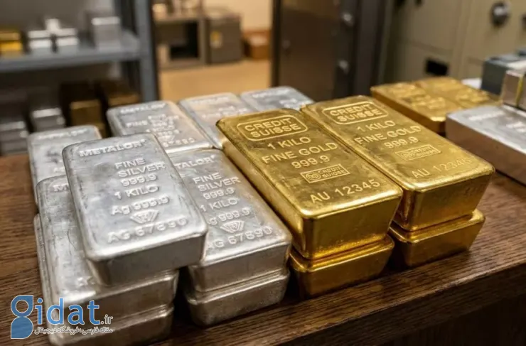 شمع‌های کم‌نور طلایی و نقره‌ای سر جایشان