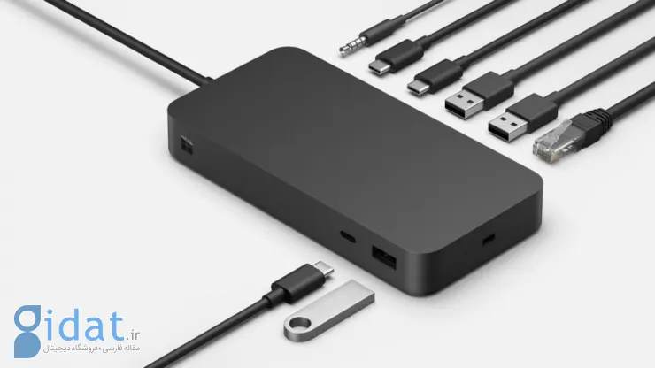 مایکروسافت از داک 300 دلاری Surface Thunderbolt 4 با پورت USB-C رونمایی کرد