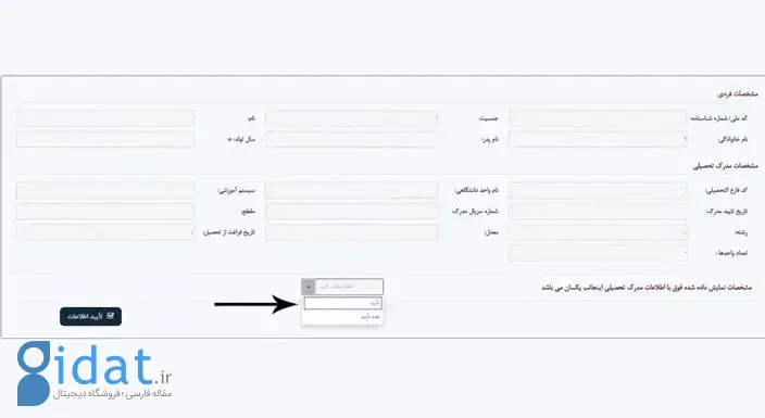 پنل اطلاعات تکمیلی