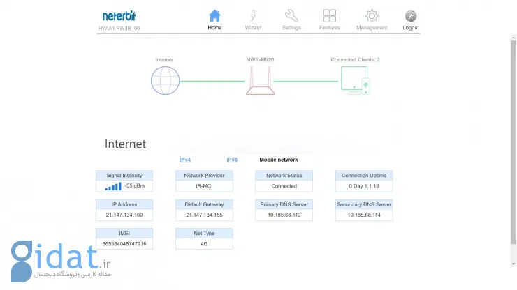 معرفی مودم روتر 4G نتربیت NWR-M920