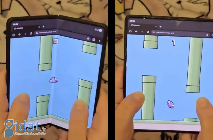 چالشی برای گوشی‌های تاشو؛ این نسخه از بازی Flappy Bird با حرکت لولا کار می‌کند [تماشا کنید]