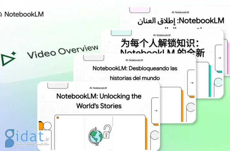 پشتیبانی فارسی به ابزار Video Overviews در NotebookLM اضافه شده است