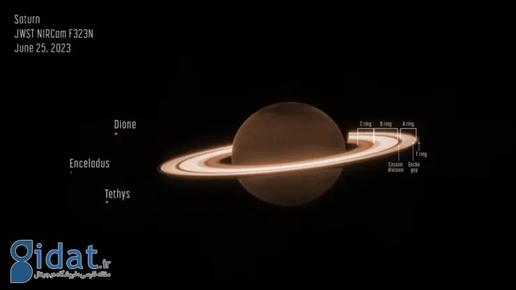 تلسکوپ جیمز وب تصویری خیره‌کننده از سیاره زحل ثبت کرد