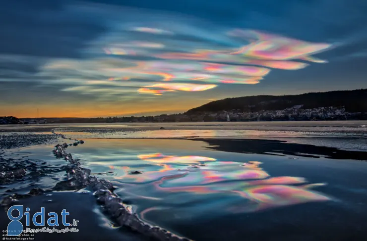 تصویر روز ناسا: ابرهای رنگین‌تاب بر فراز سوئد