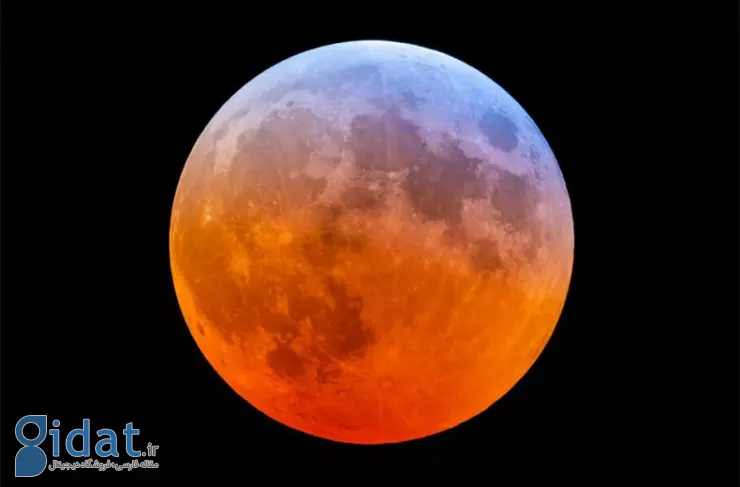 تصویر روز ناسا: ماه خونین با نوار آبی