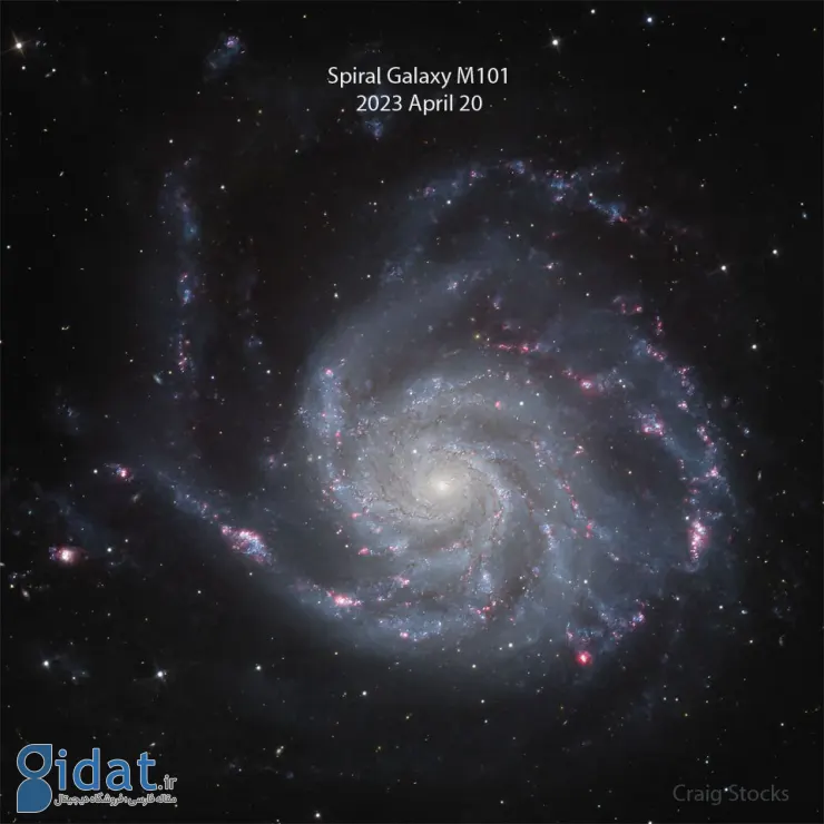 تصویر روز ناسا: ابرنواختر کشف‌شده در کهکشان مارپیچی M101