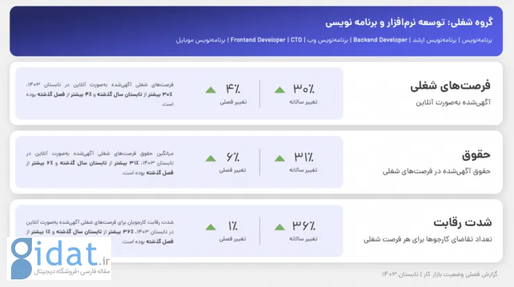 گروه شغلی توسعه نرم‌افزار و برنامه‌نویسی