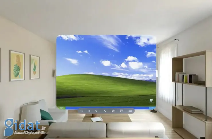 اجرای ویندوز XP روی هدست ویژن پرو اپل [Watch]