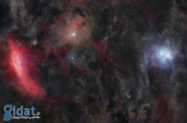 تصویر روز ناسا: خوشه Pleiades در برابر سحابی کالیفرنیا