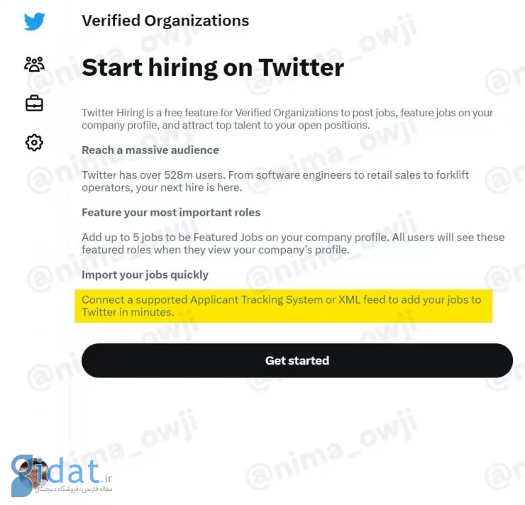 توییتر ظاهراً می‌خواهد با قابلیت نمایش آگهی استخدام در صفحه شرکت‌ها، با لینکدین رقابت کند