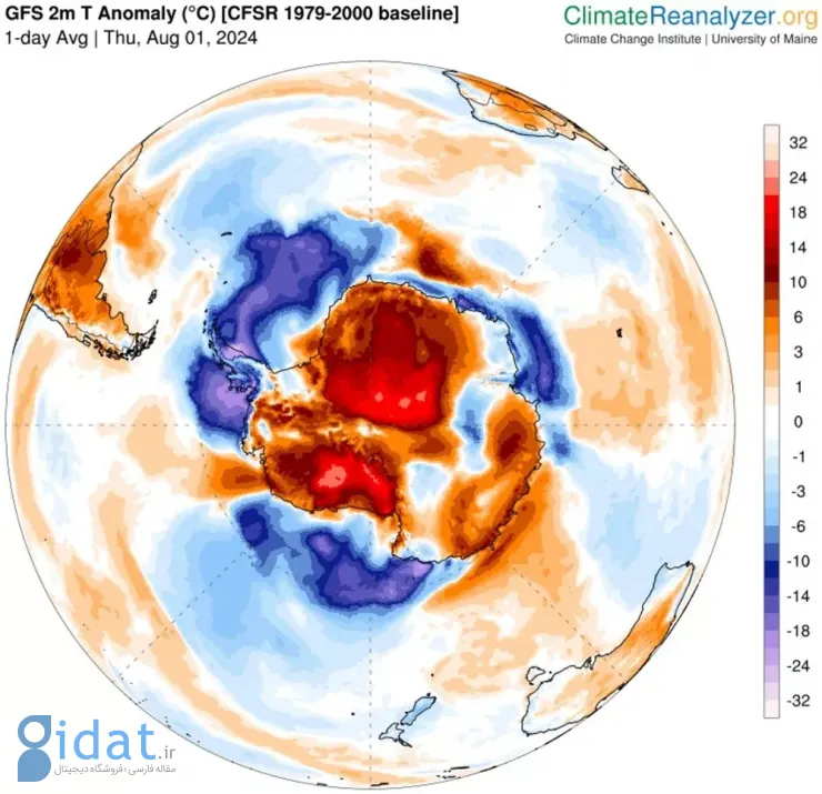 موج گرما در سردترین نقطه زمین؛ دمای قطب جنوب به 10 درجه بالاتر از میانگین رسید