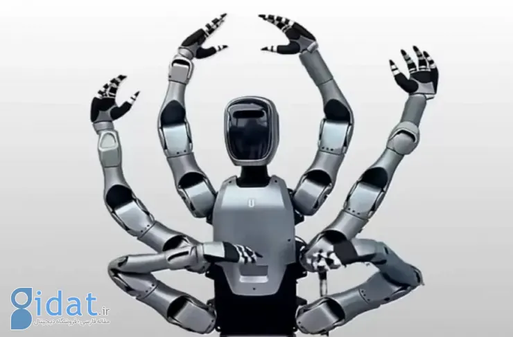 اولین ربات انسان‌نمای جهان با ۶ بازوی رباتیک رونمایی شد [تماشا کنید]