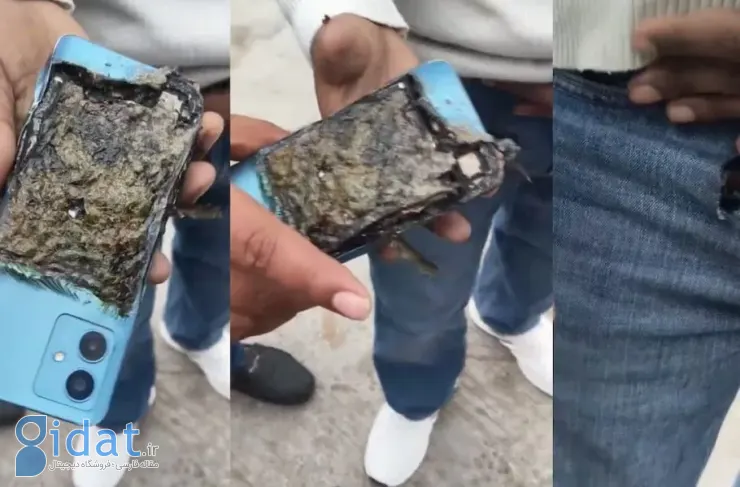 آتش گرفتن گوشی موتورولا در جیب صاحبش [تماشا کنید]