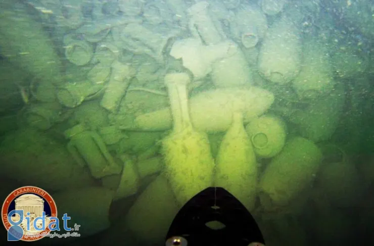 کشتی غرق شده 2000 ساله با صدها کوزه دست نخورده کشف شد [ساعت]