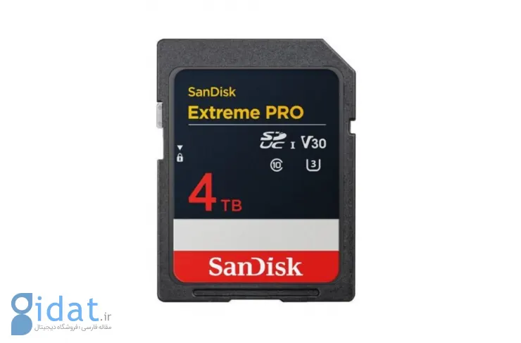 SanDisk از اولین کارت حافظه SD 4 ترابایتی جهان رونمایی کرد