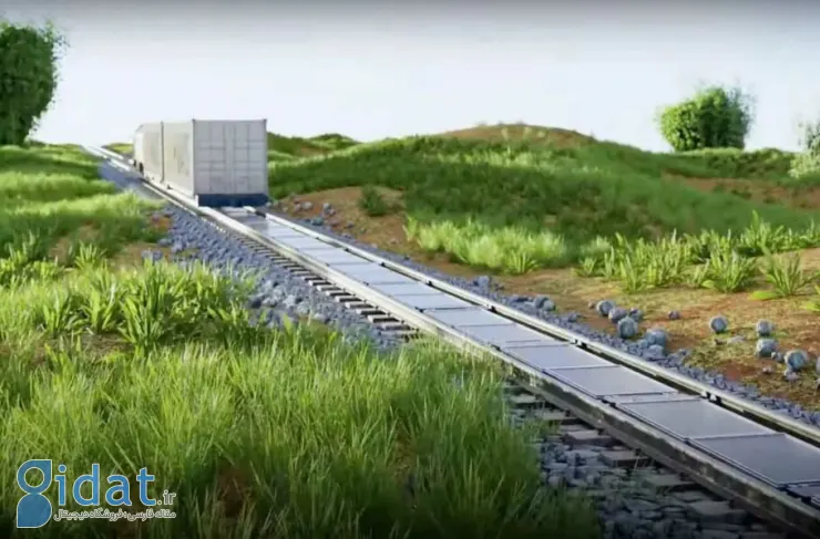 برای اولین بار در جهان: تولید برق با رشته پنل های خورشیدی بین ریل قطار