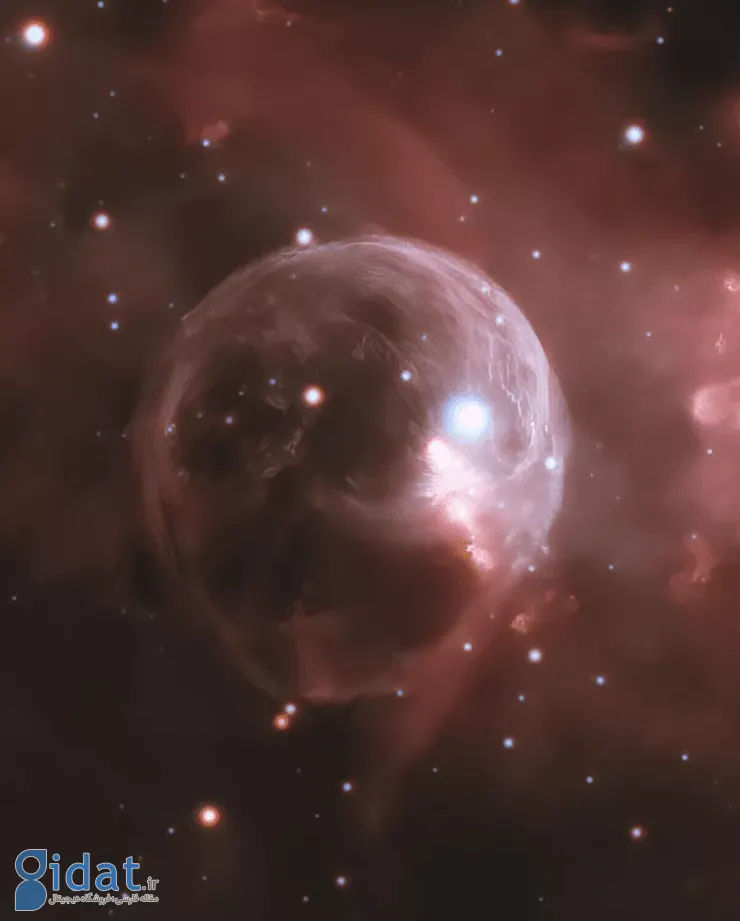 نمایی از سحابی حباب با نام علمی NGC 7635