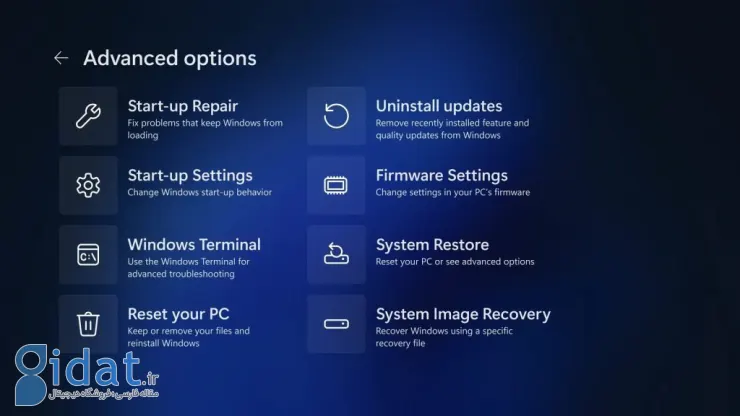 باگ جدید ویندوز 11؛ آپدیت ماه اکتبر محیط Windows RE را دچار مشکل کرد
