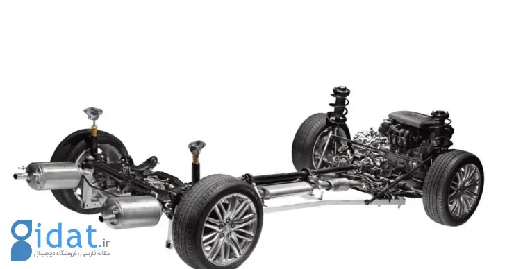 شاسی ماشین و قطعات نصب شده روی آن