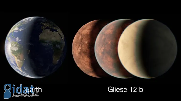 Gliese 12b درمقابل کره زمین