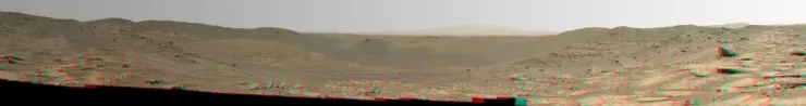 مریخ‌نورد استقامت تصویری سه‌بعدی از یکی از دهانه‌های منطقه جیزرو مریخ ثبت کرد
