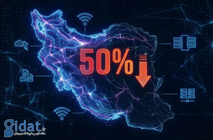 حجم ترافیک اینترنت ایران از ۱۲ فوریه به نصف کاهش یافته است