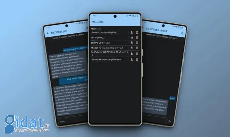 هوش مصنوعی آفلاین MLC Chat