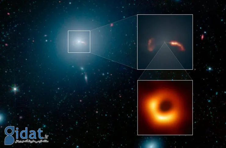 تصویر روز ناسا: کهکشان، جت و سیاه‌چاله M87 در سه قاب