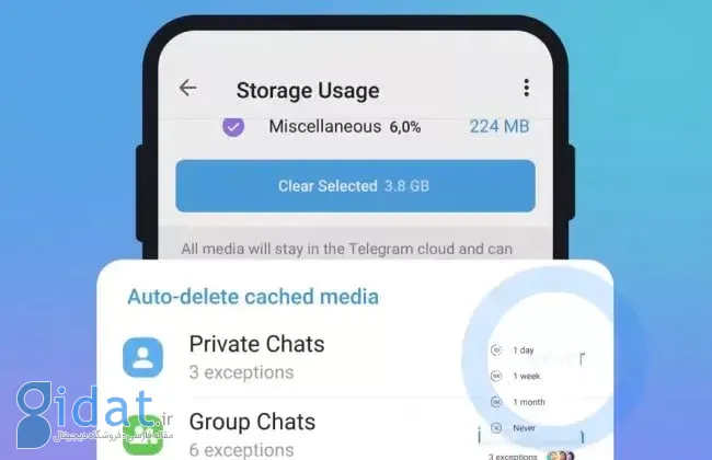 چگونه فایل‌های ذخیره‌شده روی حافظه پنهان تلگرام را حذف کنیم؟