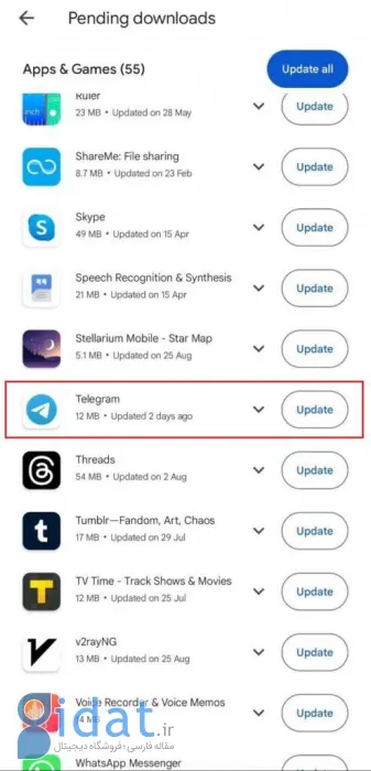 چگونه تلگرام را در گوشی و کامپیوتر آپدیت کنیم؟