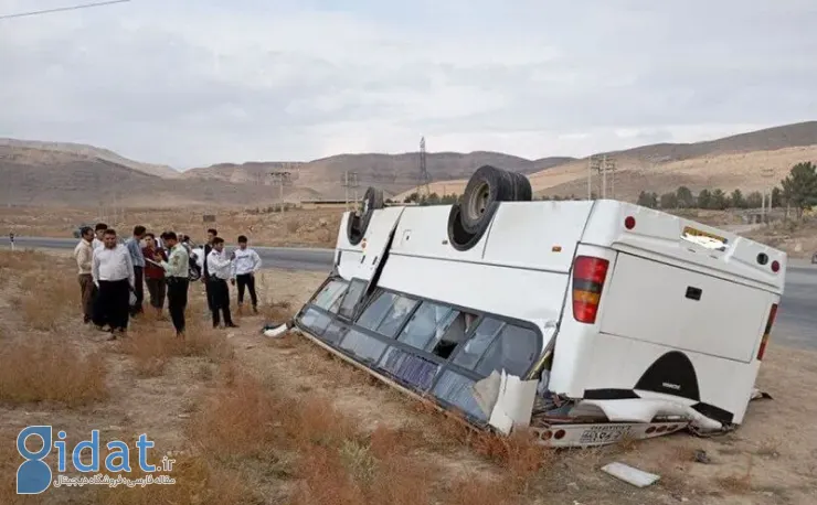 واژگونی مینی بوس دانش آموزان در خراسان شمالی