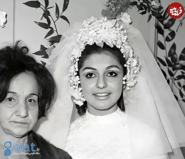 عکس یادگاری گوگوش ۱۷ ساله با مادر شوهرش در روز عروسی اش