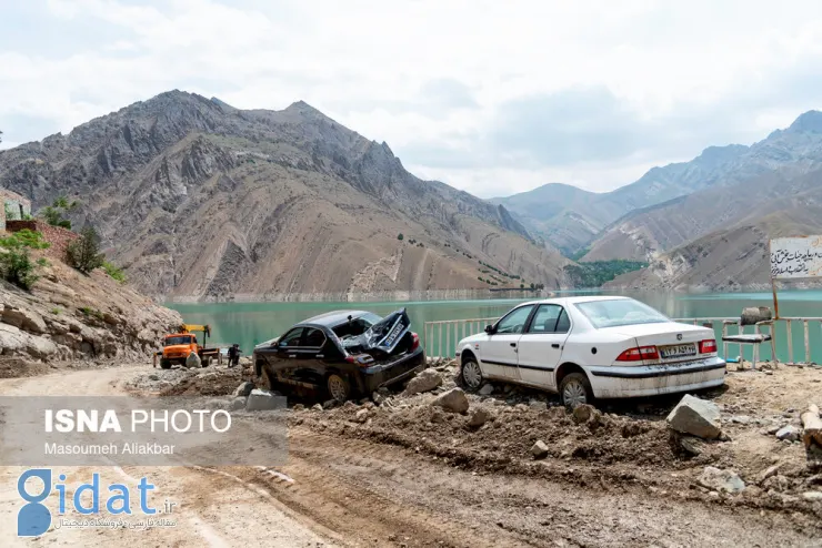 عکس های باورنکردنی از جاده چالوس پس از سیل