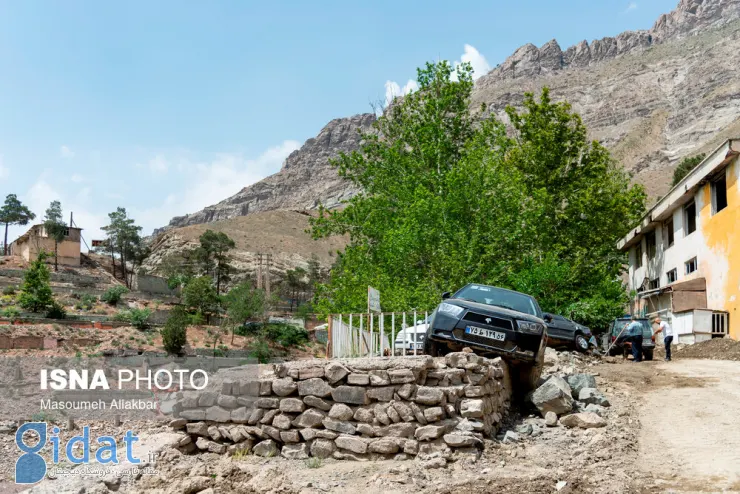 عکس های باورنکردنی از جاده چالوس پس از سیل