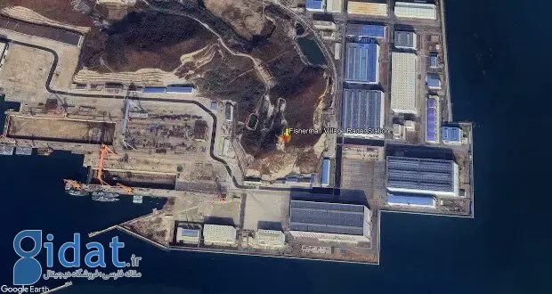 این زیردریایی هسته‌ای در تصاویر ماهواره‌ای دیده شده است