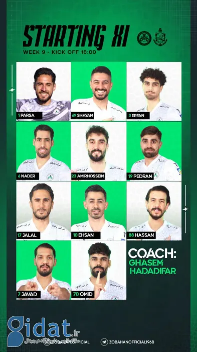 ترکیب ۱۱ نفره ذوب آهن برای فرار از منطقه قرمز!