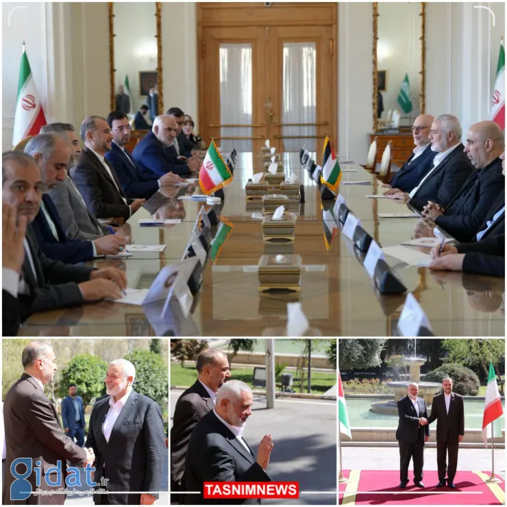 تصاویری از دیدار وزیر امور خارجه ایران با اسماعیل هنیه