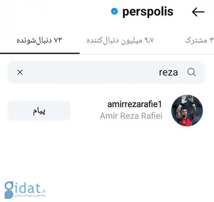 صفحه اینستاگرام پرسپولیس درویش را آنفالو کرد!