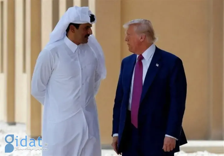 تماس تلفنی فوری ترامپ با امیر قطر، در حالی که لاریجانی نیز حضور داشت