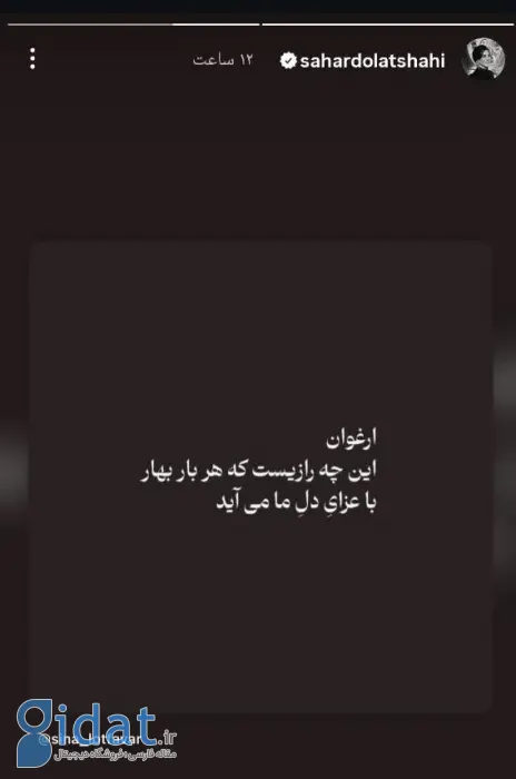 استوری معنادار سحر دولتشاهی جلب توجه کرد