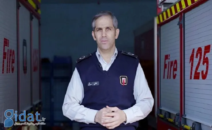 آتش سوزی در یک ساختمان مسکونی در خیابان سعدی