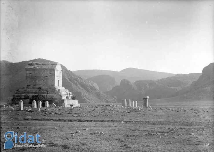 تصویری نادر از پاسارگاد در ۱۰۰ سال پیش، بدون حصار و جاده