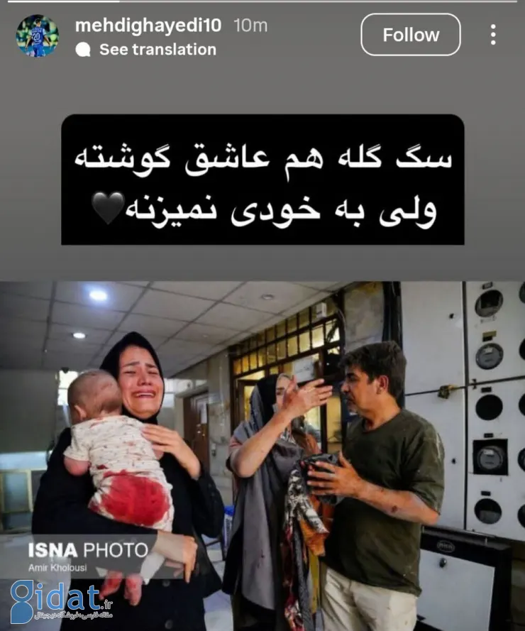 پیام مهدی قیدی به کسانی که وطن خود را می فروشند!