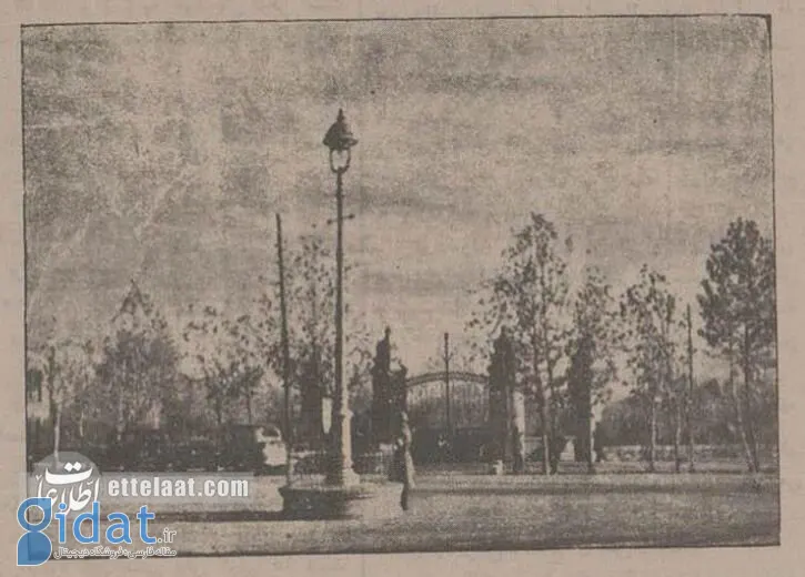 تصویری تاریخی از چهارراه ولیعصر تهران، ۹۰ سال پیش