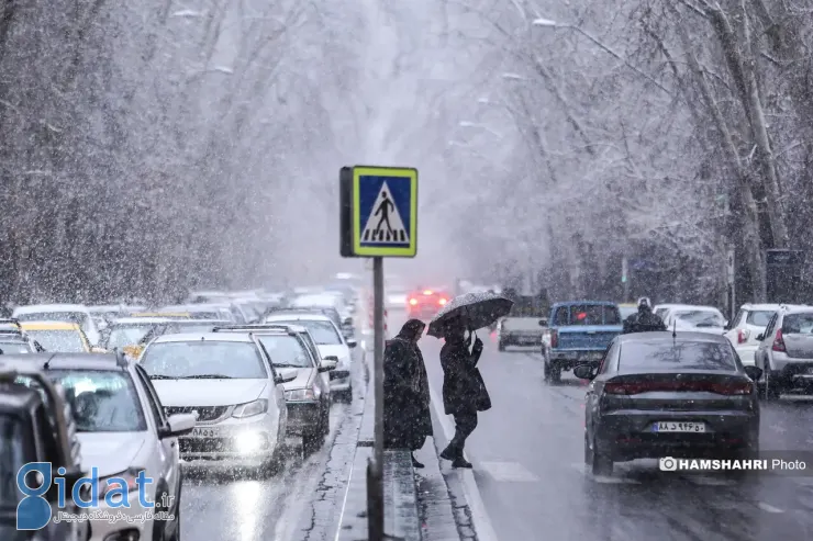 تصاویر جذاب از بارش برف در خیابان های پایتخت
