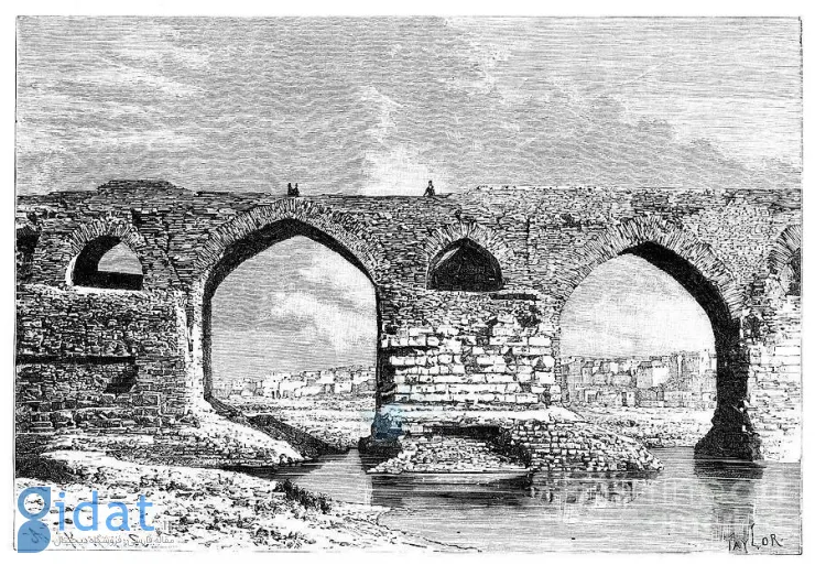 تصویری از پل تاریخی دزفول در ۱۳۵ سال پیش