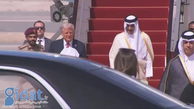 تصاویری از استقبال امیر قطر از ترامپ در دوحه