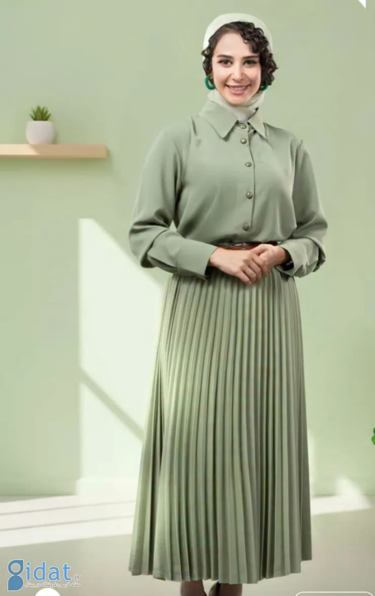 الناز حبیبی برای تبلیغ یک برند نوار بهداشتی لباس سبز پوشید!